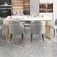 Glam Iron Dining Table Set 1/2/5/7 Pieces Dinette Set with Rectangle Sintered Stone Top Clearhalo 'Dining Room Sets' 'Dining Tables & Seating' 'dining_room_set' 'furn' 'furn_dining_room_set' 'Furniture' 'Kitchen & Dining Furniture' 5246168