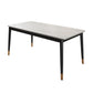 Glam Rectangle Dining Table Set 1/4/5/7 Pieces Dinette Set with Sintered Stone Top Clearhalo 'Dining Room Sets' 'Dining Tables & Seating' 'dining_room_set' 'furn' 'furn_dining_room_set' 'Furniture' 'Kitchen & Dining Furniture' 5246199