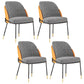 Glam Rectangle Dining Table Set 1/4/5/7 Pieces Dinette Set with Sintered Stone Top 4 Black-white Chairs Clearhalo 'Dining Room Sets' 'Dining Tables & Seating' 'dining_room_set' 'furn' 'furn_dining_room_set' 'Furniture' 'Kitchen & Dining Furniture' 5246202