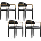 Glam Rectangle Dining Table Set 1/4/5/7 Pieces Dinette Set with Sintered Stone Top 4 Black Chairs Clearhalo 'Dining Room Sets' 'Dining Tables & Seating' 'dining_room_set' 'furn' 'furn_dining_room_set' 'Furniture' 'Kitchen & Dining Furniture' 5246205