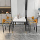 Glam Rectangle Dining Table Set 1/4/5/7 Pieces Dinette Set with Sintered Stone Top Clearhalo 'Dining Room Sets' 'Dining Tables & Seating' 'dining_room_set' 'furn' 'furn_dining_room_set' 'Furniture' 'Kitchen & Dining Furniture' 5246212