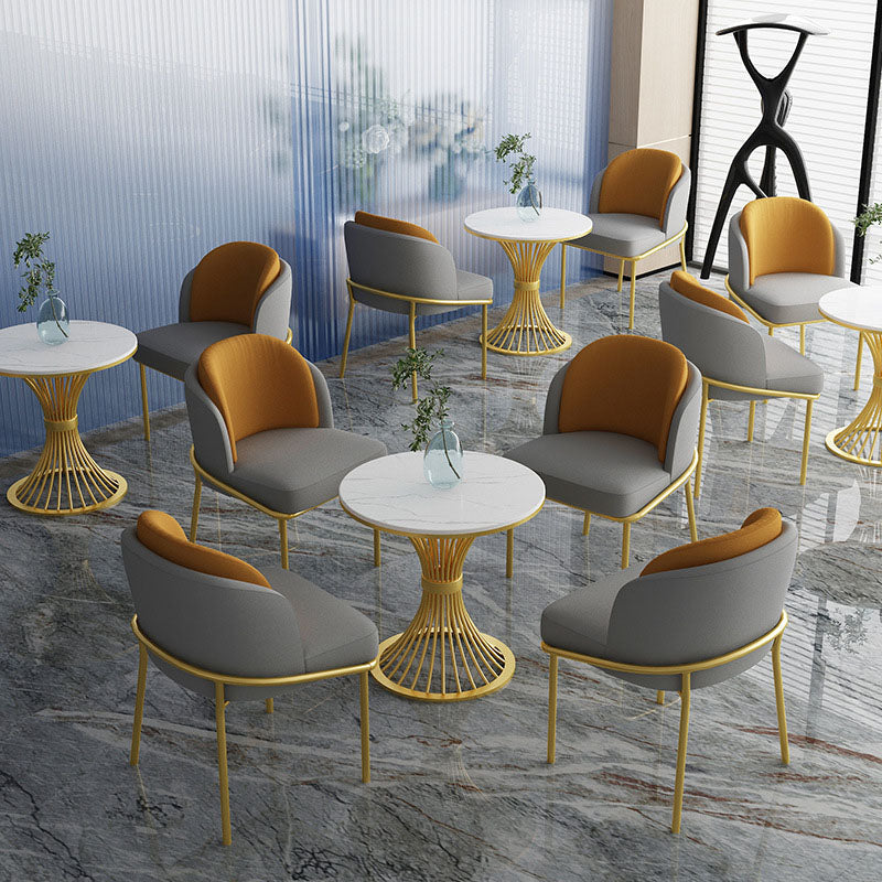Modern Style Dining Table Sintered Stone Round Table for Dining Room Clearhalo 'Dining Tables & Seating' 'Dining Tables' 'dining_table' 'furn' 'furn_dining_table' 'Furniture' 'Kitchen & Dining Furniture' 5246242