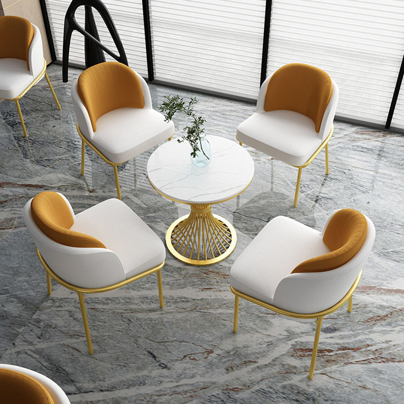 Modern Style Dining Table Sintered Stone Round Table for Dining Room Clearhalo 'Dining Tables & Seating' 'Dining Tables' 'dining_table' 'furn' 'furn_dining_table' 'Furniture' 'Kitchen & Dining Furniture' 5246247