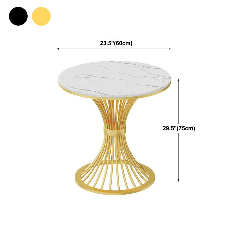 Modern Style Dining Table Sintered Stone Round Table for Dining Room Clearhalo 'Dining Tables & Seating' 'Dining Tables' 'dining_table' 'furn' 'furn_dining_table' 'Furniture' 'Kitchen & Dining Furniture' 5246250
