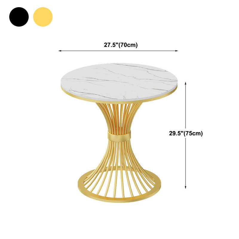 Modern Style Dining Table Sintered Stone Round Table for Dining Room Clearhalo 'Dining Tables & Seating' 'Dining Tables' 'dining_table' 'furn' 'furn_dining_table' 'Furniture' 'Kitchen & Dining Furniture' 5246251