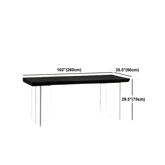 Mesa de comedor de madera negra moderna Mesa de comedor especializada para cocina