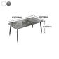 Contemporary Rectangle Stone Table for Restaurant Black Metal Pedestal Dining Table Clearhalo 'Dining Tables & Seating' 'Dining Tables' 'dining_table' 'furn' 'furn_dining_table' 'Furniture' 'Kitchen & Dining Furniture' 5246297