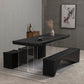 Modern Black Pine Wood Counter Table Specialty Dining Table for Kitchen