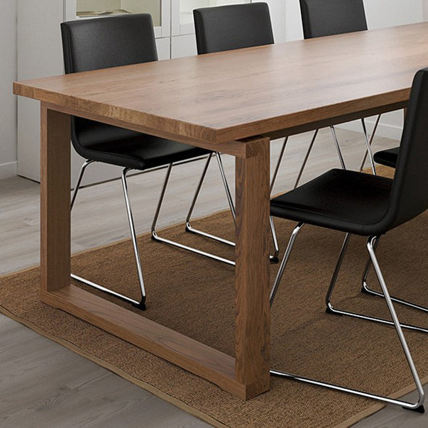 Tavolo da base di dinette di semplicità del rettangolo marrone