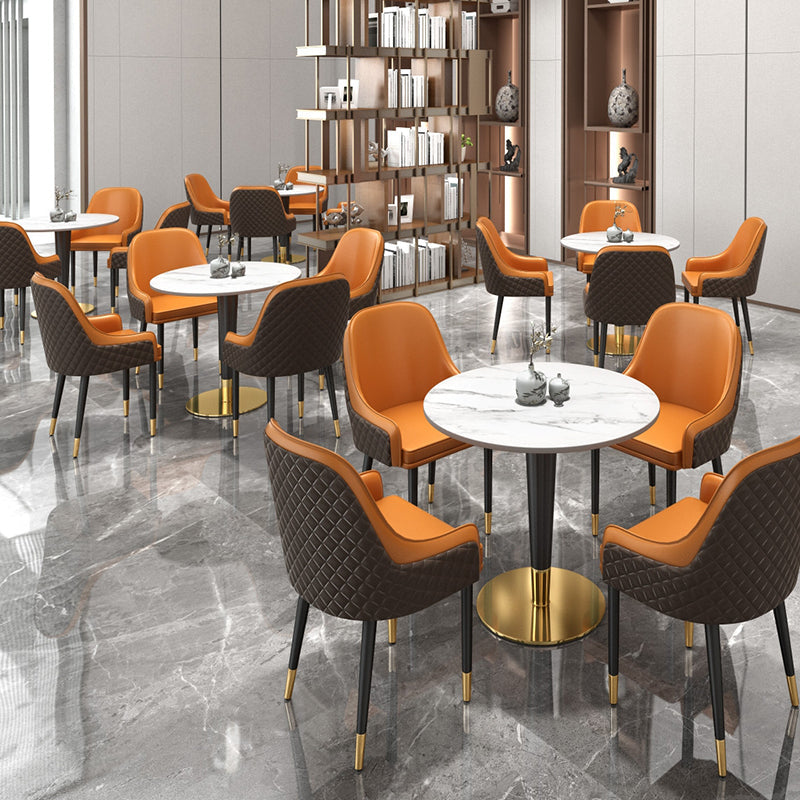 Mesa de comedor redonda de estilo moderno Mesa de piedra sinterizada para el comedor