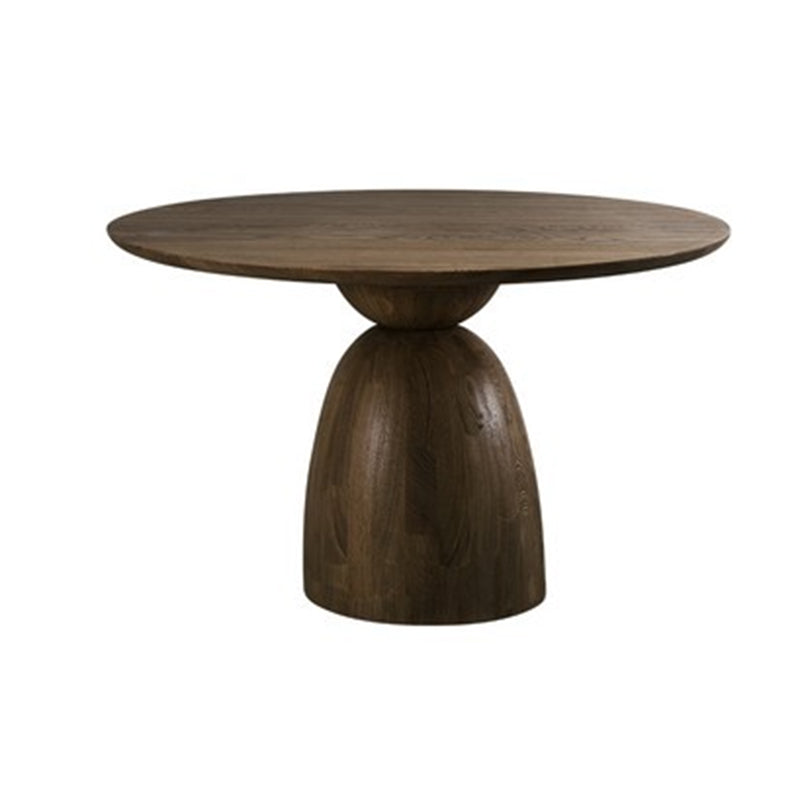 Contemporary Style Dining Table Solid Wood Round Dinner Table for Home Kitchen