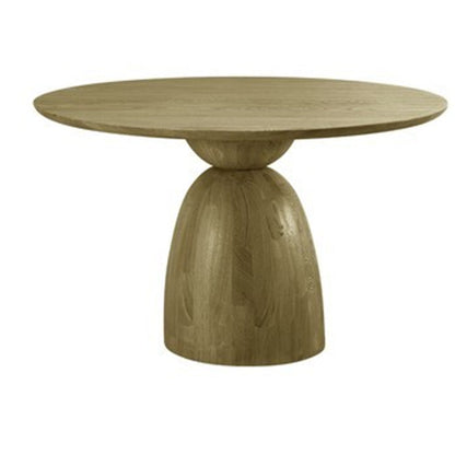 Contemporary Style Dining Table Solid Wood Round Dinner Table for Home Kitchen