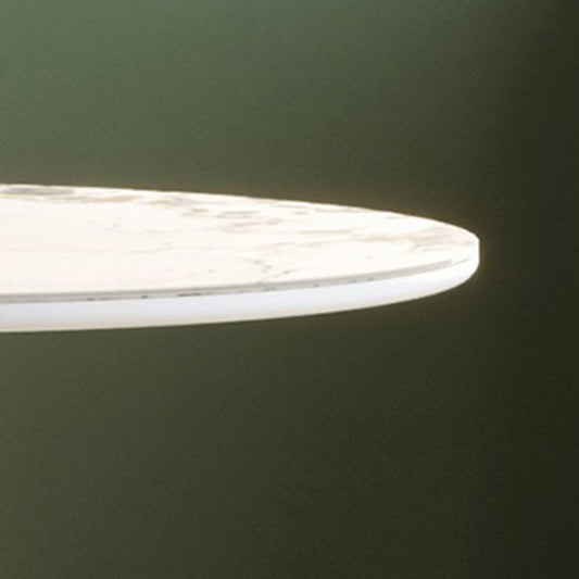 Mesa de comedor superior de piedra mesa de comedor de lujo tradicional con 3 patas base