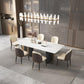 Traditional Luxury Furniture Stainless Steel Double Pedestal Base Dinner Table