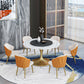 Round Sintered Stone Dining Table Traditional Luxury Tulip Dining Table