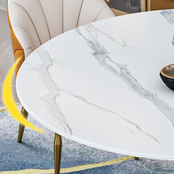 Round Sintered Stone Dining Table Traditional Luxury Tulip Dining Table