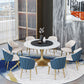 Round Sintered Stone Dining Table Traditional Luxury Tulip Dining Table