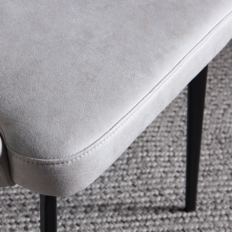 Minimalistische ontwerparm vaste achterkant stoelen gestoffeerde zijstoel