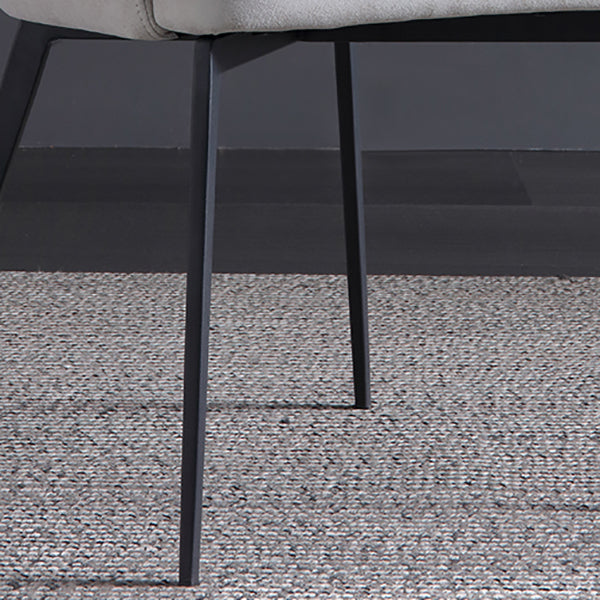 Minimalistische ontwerparm vaste achterkant stoelen gestoffeerde zijstoel