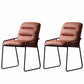 Minimalist Style Arm Upholstered Side Chair Solid Back Chair