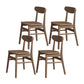 Minimalist Wood Dining Side Chairs Open Back Side Chairs for Home