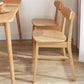 Minimalist Wood Dining Side Chairs Open Back Side Chairs for Home