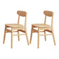 Minimalist Wood Dining Side Chairs Open Back Side Chairs for Home