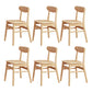 Minimalist Wood Dining Side Chairs Open Back Side Chairs for Home