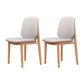 Scandinavian Style Linen Dining Chairs Solid Back Chair for Home Wood 2 Piece Set Clearhalo 'Dining Chairs' 'Dining Tables & Seating' 'dining_chair' 'furn' 'furn_dining_chair' 'Furniture' 'Kitchen & Dining Furniture' 5246723