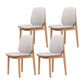 Scandinavian Style Linen Dining Chairs Solid Back Chair for Home Wood 4 Piece Set Clearhalo 'Dining Chairs' 'Dining Tables & Seating' 'dining_chair' 'furn' 'furn_dining_chair' 'Furniture' 'Kitchen & Dining Furniture' 5246725