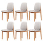 Scandinavian Style Linen Dining Chairs Solid Back Chair for Home Wood 6 Piece Set Clearhalo 'Dining Chairs' 'Dining Tables & Seating' 'dining_chair' 'furn' 'furn_dining_chair' 'Furniture' 'Kitchen & Dining Furniture' 5246727