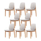 Scandinavian Style Linen Dining Chairs Solid Back Chair for Home Wood 8 Piece Set Clearhalo 'Dining Chairs' 'Dining Tables & Seating' 'dining_chair' 'furn' 'furn_dining_chair' 'Furniture' 'Kitchen & Dining Furniture' 5246729