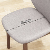 Scandinavian Style Linen Dining Chairs Solid Back Chair for Home Clearhalo 'Dining Chairs' 'Dining Tables & Seating' 'dining_chair' 'furn' 'furn_dining_chair' 'Furniture' 'Kitchen & Dining Furniture' 5246731