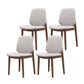 Scandinavian Style Linen Dining Chairs Solid Back Chair for Home Walnut 4 Piece Set Clearhalo 'Dining Chairs' 'Dining Tables & Seating' 'dining_chair' 'furn' 'furn_dining_chair' 'Furniture' 'Kitchen & Dining Furniture' 5246732