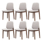 Scandinavian Style Linen Dining Chairs Solid Back Chair for Home Walnut 6 Piece Set Clearhalo 'Dining Chairs' 'Dining Tables & Seating' 'dining_chair' 'furn' 'furn_dining_chair' 'Furniture' 'Kitchen & Dining Furniture' 5246734