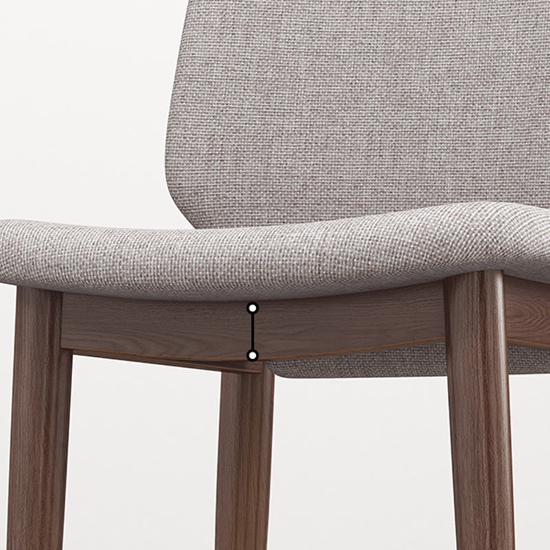 Scandinavian Style Linen Dining Chairs Solid Back Chair for Home Clearhalo 'Dining Chairs' 'Dining Tables & Seating' 'dining_chair' 'furn' 'furn_dining_chair' 'Furniture' 'Kitchen & Dining Furniture' 5246735