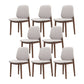 Scandinavian Style Linen Dining Chairs Solid Back Chair for Home Walnut 8 Piece Set Clearhalo 'Dining Chairs' 'Dining Tables & Seating' 'dining_chair' 'furn' 'furn_dining_chair' 'Furniture' 'Kitchen & Dining Furniture' 5246736