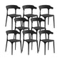 Scandinavian Coffee Shop Stacking Arm Chair Matte Finish Plastic Dining Chair