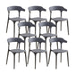 Scandinavian Coffee Shop Stacking Arm Chair Matte Finish Plastic Dining Chair