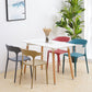 Scandinavian Coffee Shop Stacking Arm Chair Matte Finish Plastic Dining Chair