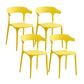 Scandinavian Coffee Shop Stacking Arm Chair Matte Finish Plastic Dining Chair