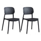 Scandinavian Conference Room Stacking Side Chair Matte Finish Plastic Dining Chair Black 2 Piece Set Clearhalo 'Dining Chairs' 'Dining Tables & Seating' 'dining_chair' 'furn' 'furn_dining_chair' 'Furniture' 'Kitchen & Dining Furniture' 5246854