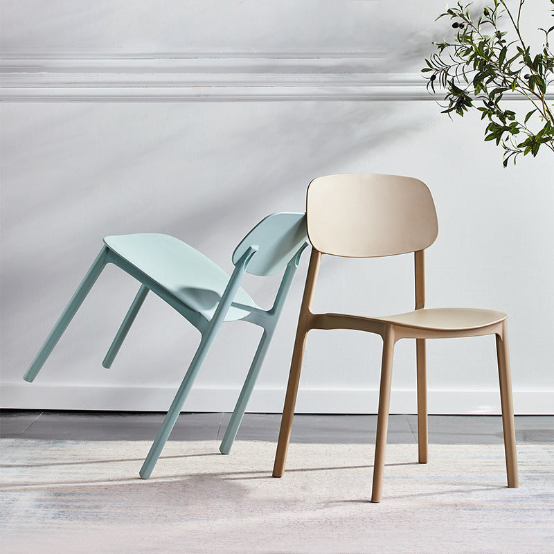 Scandinavian Conference Room Stacking Side Chair Matte Finish Plastic Dining Chair Clearhalo 'Dining Chairs' 'Dining Tables & Seating' 'dining_chair' 'furn' 'furn_dining_chair' 'Furniture' 'Kitchen & Dining Furniture' 5246858