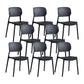 Scandinavian Conference Room Stacking Side Chair Matte Finish Plastic Dining Chair Black 8 Piece Set Clearhalo 'Dining Chairs' 'Dining Tables & Seating' 'dining_chair' 'furn' 'furn_dining_chair' 'Furniture' 'Kitchen & Dining Furniture' 5246860
