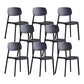 Scandinavian Conference Room Stacking Side Chair Matte Finish Plastic Dining Chair Matte Black 8 Piece Set Clearhalo 'Dining Chairs' 'Dining Tables & Seating' 'dining_chair' 'furn' 'furn_dining_chair' 'Furniture' 'Kitchen & Dining Furniture' 5246868