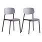 Scandinavian Conference Room Stacking Side Chair Matte Finish Plastic Dining Chair Grey 2 Piece Set Clearhalo 'Dining Chairs' 'Dining Tables & Seating' 'dining_chair' 'furn' 'furn_dining_chair' 'Furniture' 'Kitchen & Dining Furniture' 5246870