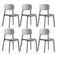 Scandinavian Conference Room Stacking Side Chair Matte Finish Plastic Dining Chair Grey 6 Piece Set Clearhalo 'Dining Chairs' 'Dining Tables & Seating' 'dining_chair' 'furn' 'furn_dining_chair' 'Furniture' 'Kitchen & Dining Furniture' 5246873