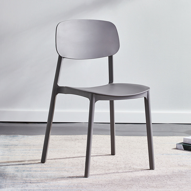 Scandinavian Conference Room Stacking Side Chair Matte Finish Plastic Dining Chair Clearhalo 'Dining Chairs' 'Dining Tables & Seating' 'dining_chair' 'furn' 'furn_dining_chair' 'Furniture' 'Kitchen & Dining Furniture' 5246876