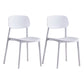 Scandinavian Conference Room Stacking Side Chair Matte Finish Plastic Dining Chair White 2 Piece Set Clearhalo 'Dining Chairs' 'Dining Tables & Seating' 'dining_chair' 'furn' 'furn_dining_chair' 'Furniture' 'Kitchen & Dining Furniture' 5246877