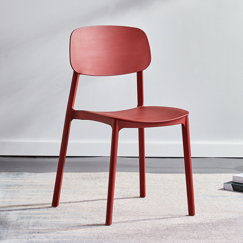 Scandinavian Conference Room Stacking Side Chair Matte Finish Plastic Dining Chair Clearhalo 'Dining Chairs' 'Dining Tables & Seating' 'dining_chair' 'furn' 'furn_dining_chair' 'Furniture' 'Kitchen & Dining Furniture' 5246879